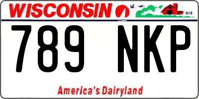 WI license plate 789NKP