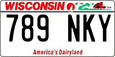 WI license plate 789NKY
