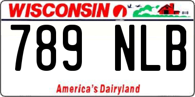 WI license plate 789NLB