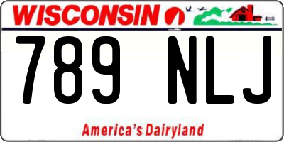 WI license plate 789NLJ