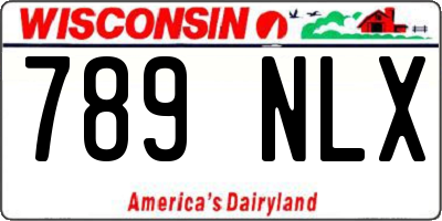 WI license plate 789NLX