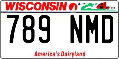 WI license plate 789NMD