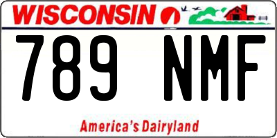 WI license plate 789NMF