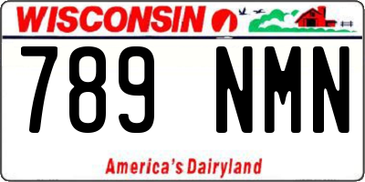 WI license plate 789NMN