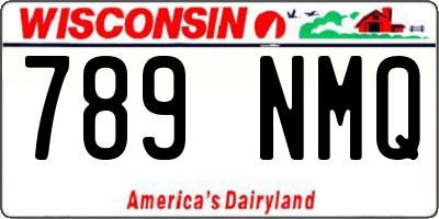 WI license plate 789NMQ