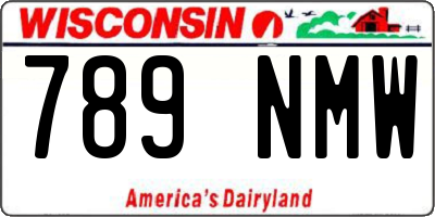 WI license plate 789NMW
