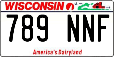 WI license plate 789NNF