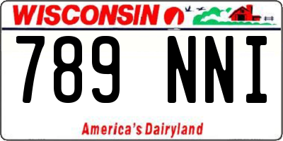 WI license plate 789NNI