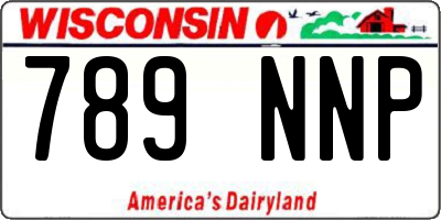 WI license plate 789NNP