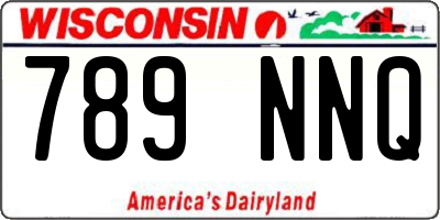 WI license plate 789NNQ