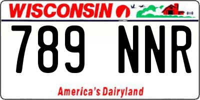 WI license plate 789NNR
