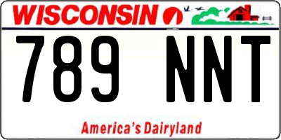 WI license plate 789NNT