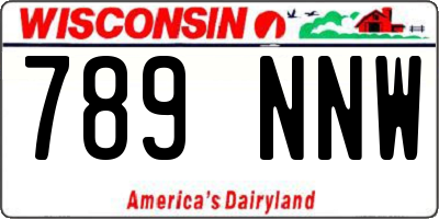 WI license plate 789NNW