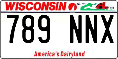 WI license plate 789NNX