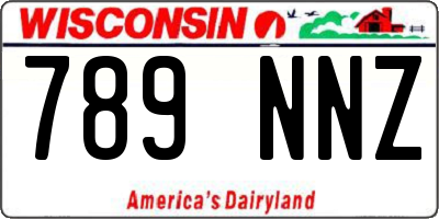 WI license plate 789NNZ