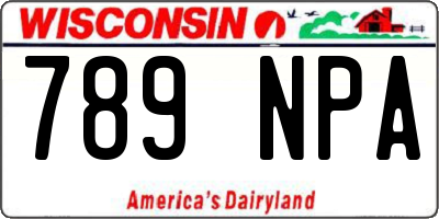 WI license plate 789NPA