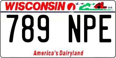 WI license plate 789NPE