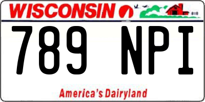 WI license plate 789NPI