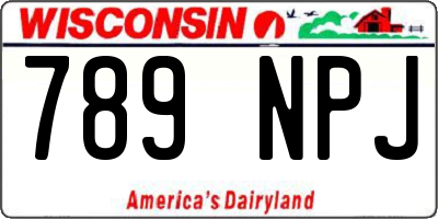 WI license plate 789NPJ