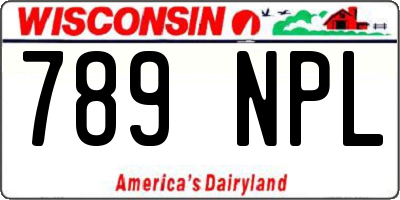 WI license plate 789NPL