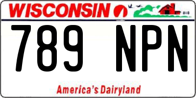 WI license plate 789NPN