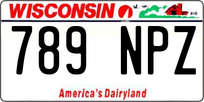 WI license plate 789NPZ