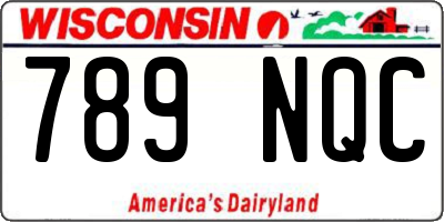 WI license plate 789NQC