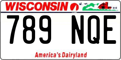 WI license plate 789NQE