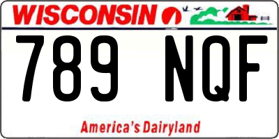 WI license plate 789NQF