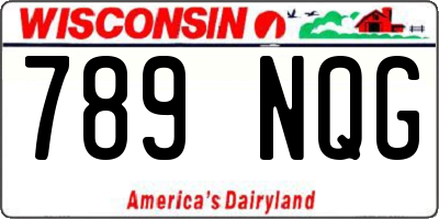 WI license plate 789NQG