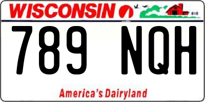 WI license plate 789NQH