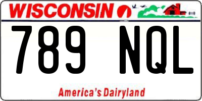 WI license plate 789NQL