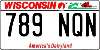 WI license plate 789NQN