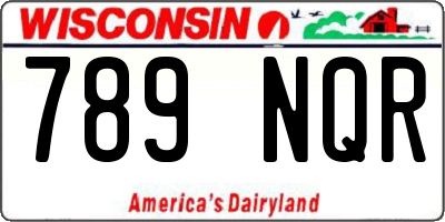 WI license plate 789NQR