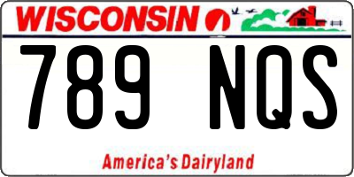 WI license plate 789NQS