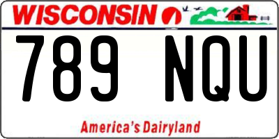 WI license plate 789NQU
