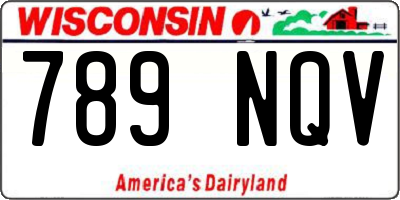 WI license plate 789NQV