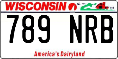 WI license plate 789NRB
