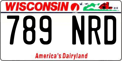 WI license plate 789NRD