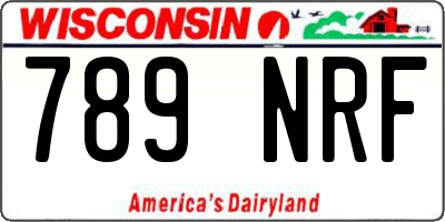 WI license plate 789NRF