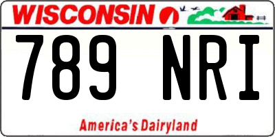 WI license plate 789NRI