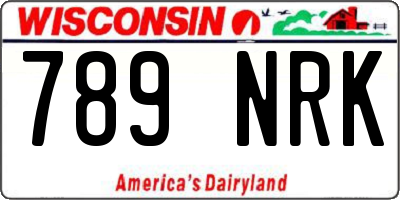 WI license plate 789NRK