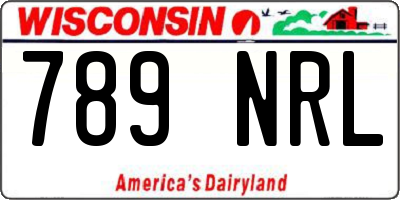 WI license plate 789NRL