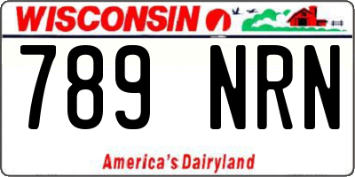 WI license plate 789NRN