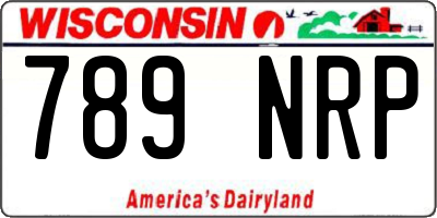 WI license plate 789NRP
