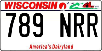 WI license plate 789NRR