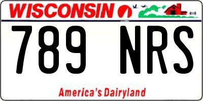 WI license plate 789NRS