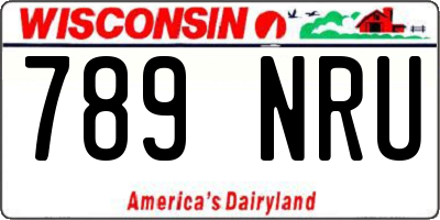 WI license plate 789NRU
