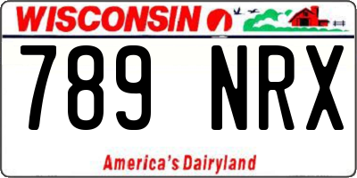 WI license plate 789NRX