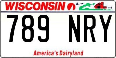WI license plate 789NRY